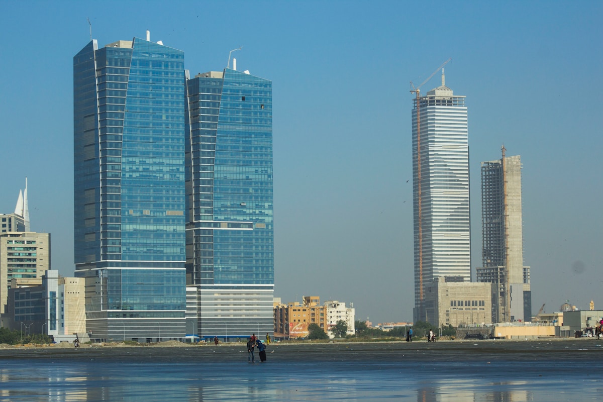 Karachi waterfront skyline